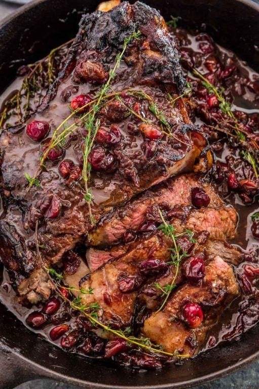 Sweet and Spicy Cranberry Chuck Roast