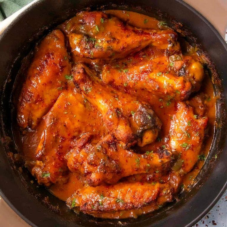 Sweet and Spicy Crock Pot Turkey Wings