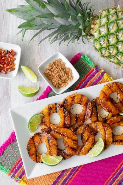 Sweet and Spicy Grilled Pineapple