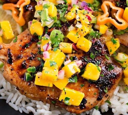 Sweet and Spicy Mango Jerk Chicken Thighs
