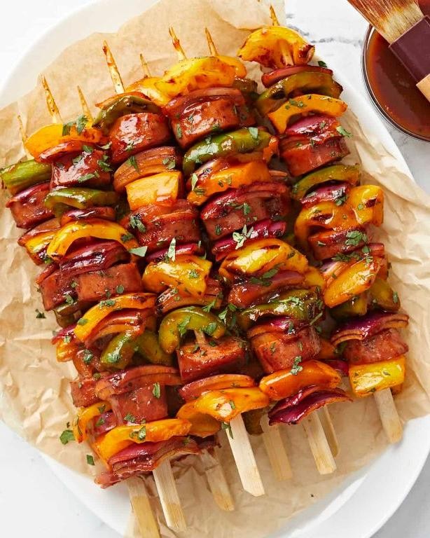 Sweet and Spicy Sausage Kebabs