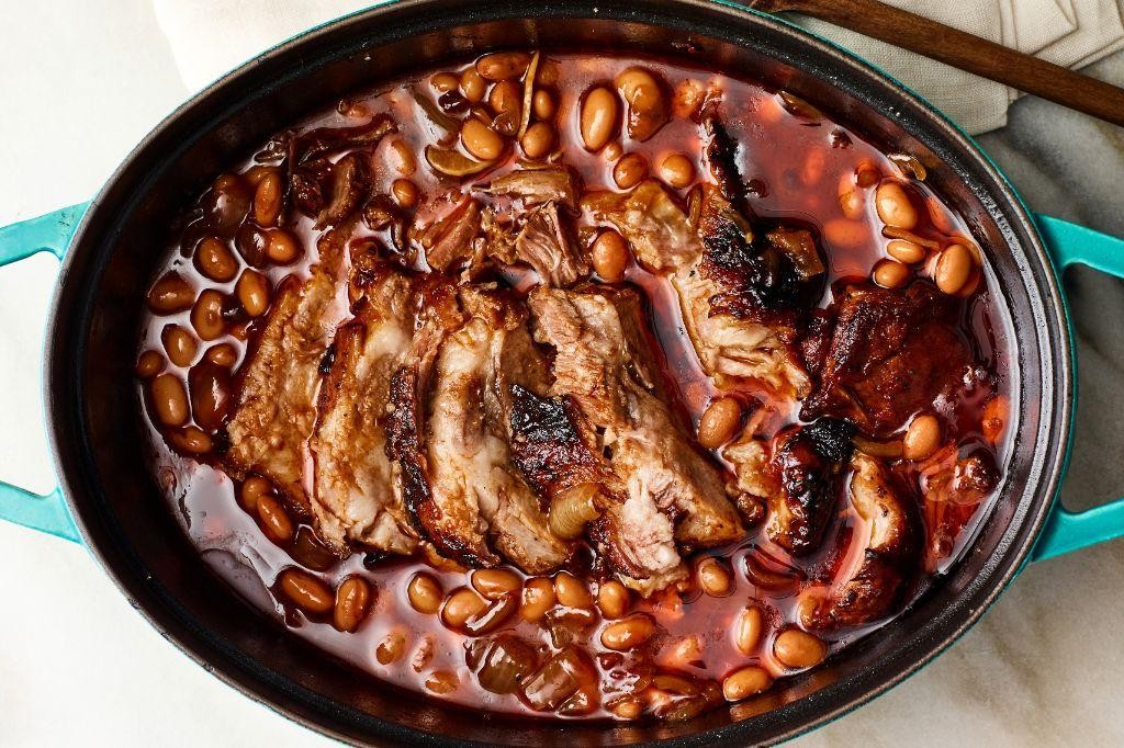 Sweet and Tangy BBQ Pork and Bean Skillet