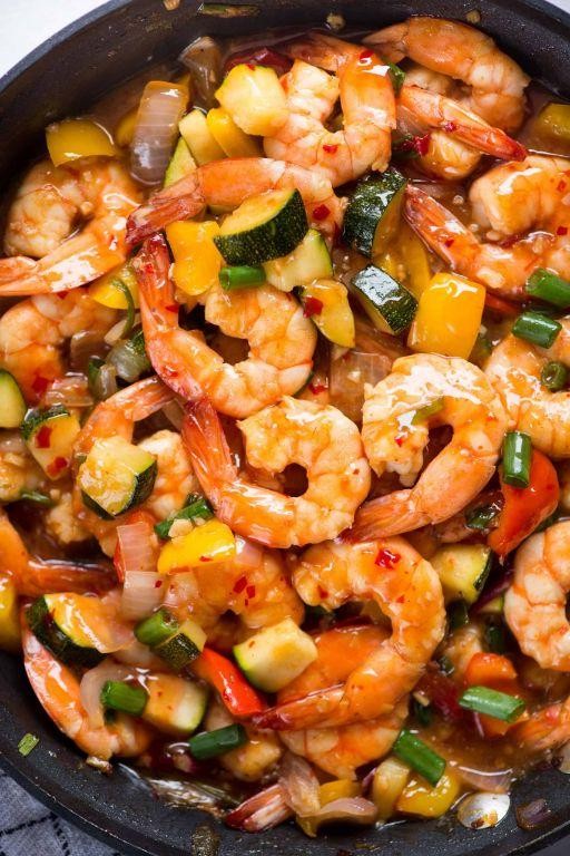 Sweet and Tangy Thai Chili Shrimp Stir-Fry