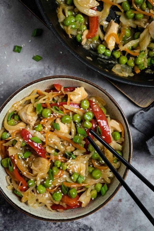 Szechuan Cabbage Chicken Stir Fry