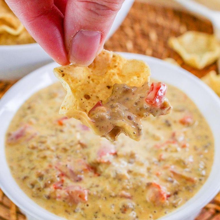 Taco Flavored Velveeta Sausage Dip
