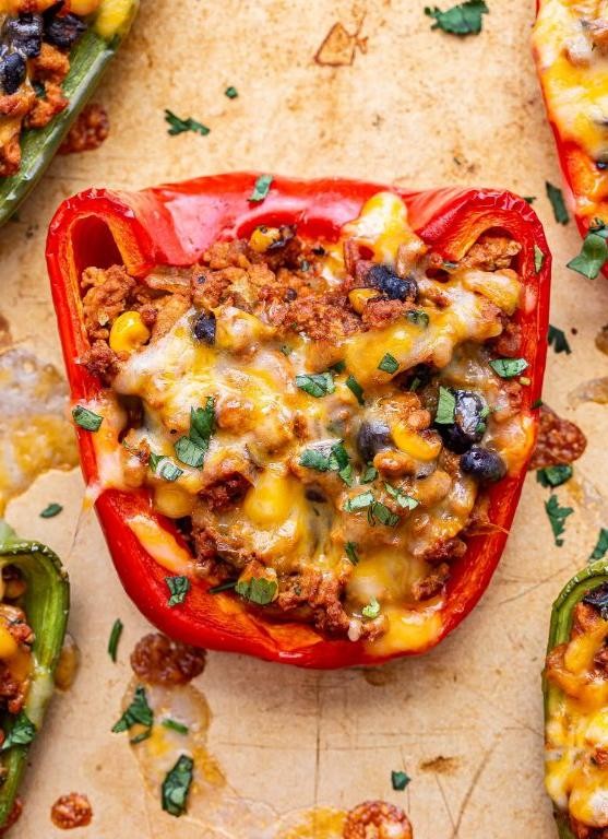 Taco-Spiced Stuffed Bell Peppers