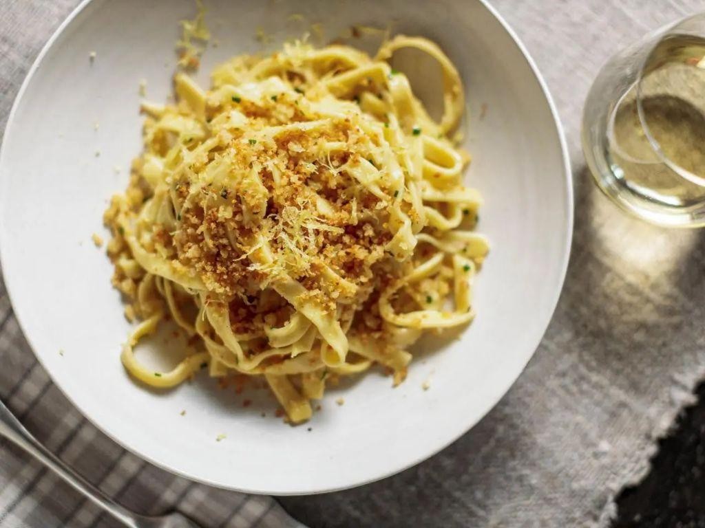 Tagliatelle with Lemon Anchovy Butter