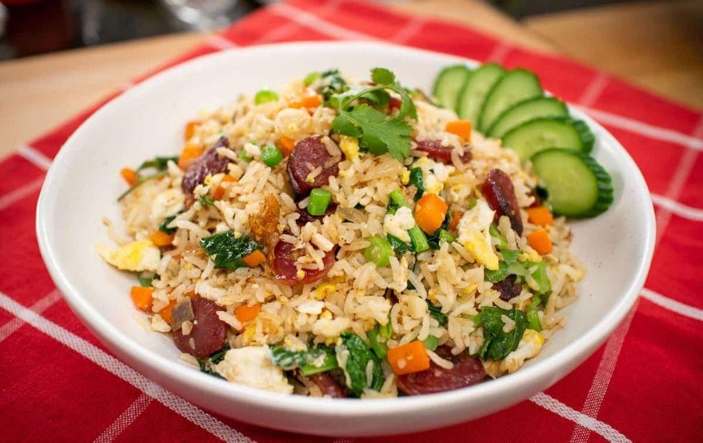 Tangy Asian Sausage Fried Rice