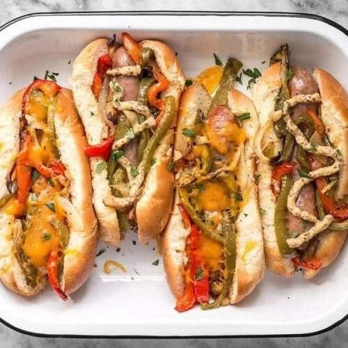 Tangy Barbecue Oven-Baked Bratwursts