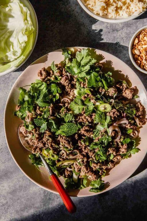 Tangy Beef Larb with Lemongrass