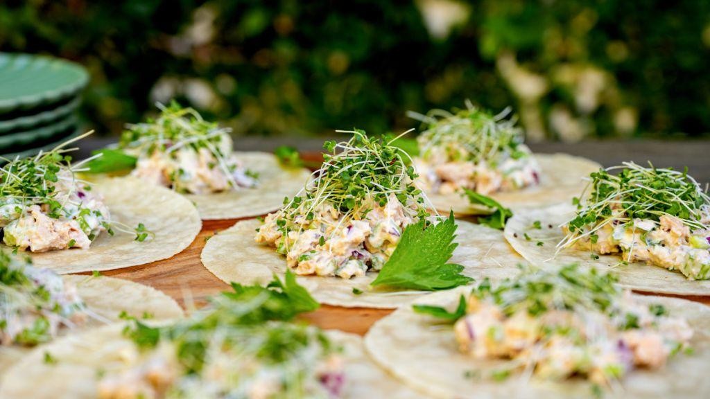 Tangy Canned Red Salmon Wraps