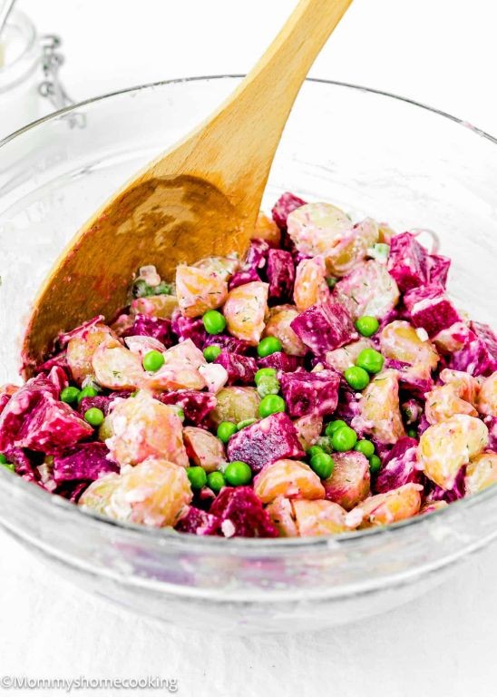 Tangy Cold Potato and Beet Salad