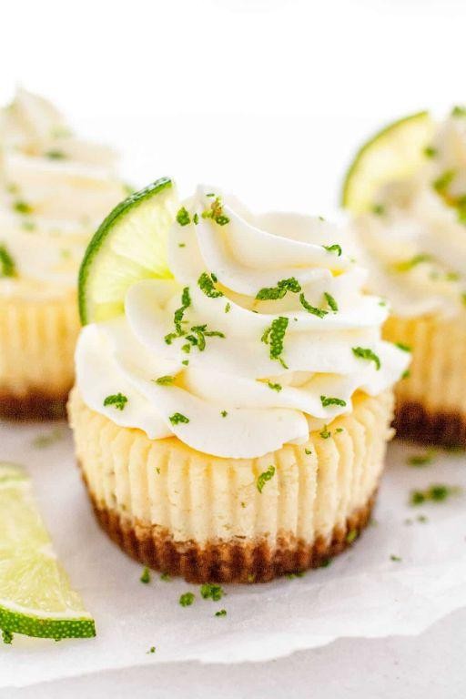 Tangy Key Lime Cheesecake Cupcakes