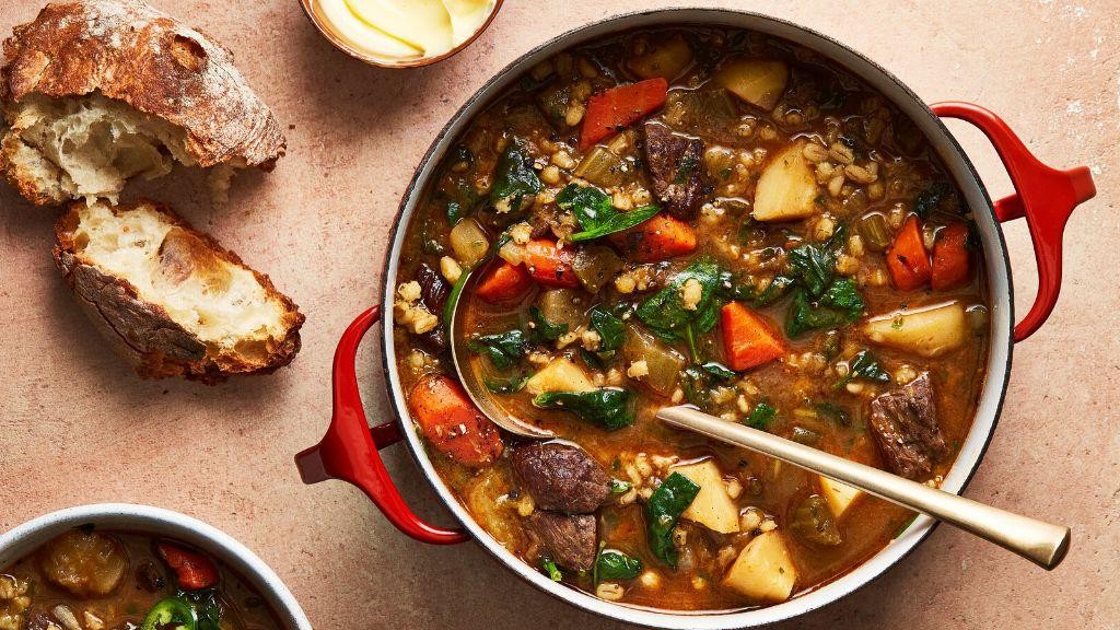 Tangy Lemon Beef and Barley Concoction