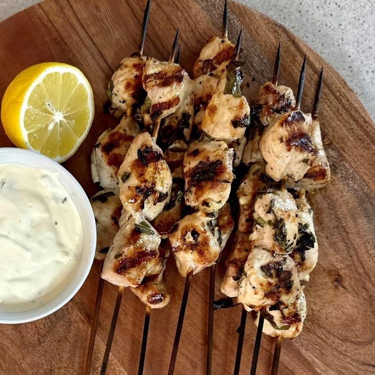 Tangy Lemon Herb Grilled Chicken Skewers