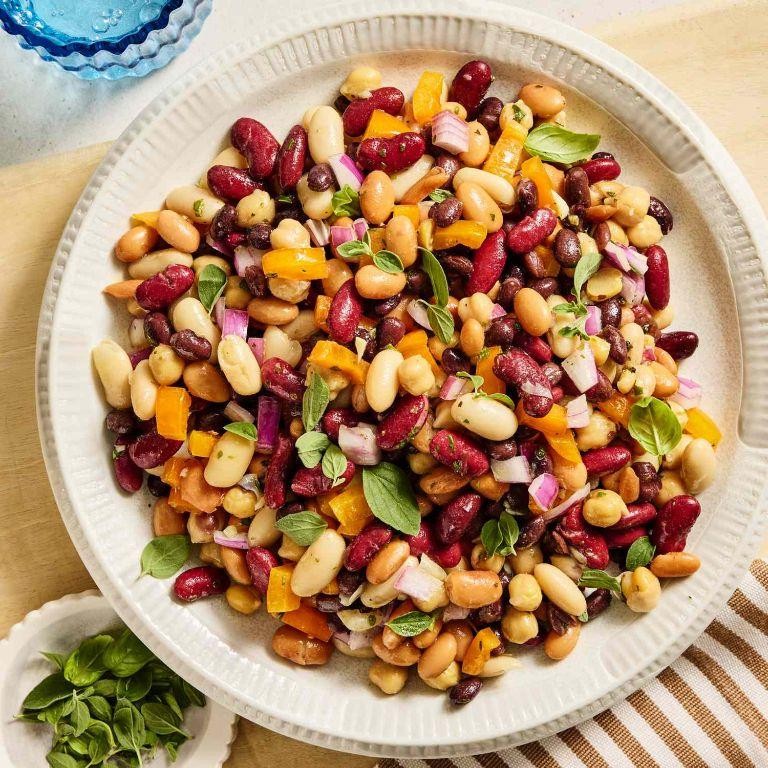 Tangy Lemon and Olive Oil Five Bean Salad