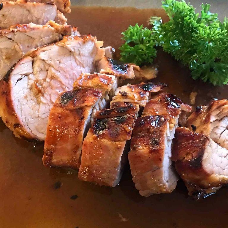 Tangy Mustard Grilled Pork Tenderloin