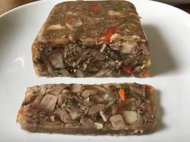 Tangy Pickled Hog Head Cheese Loaf