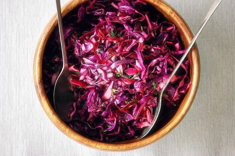 Tangy Red Cabbage Coleslaw