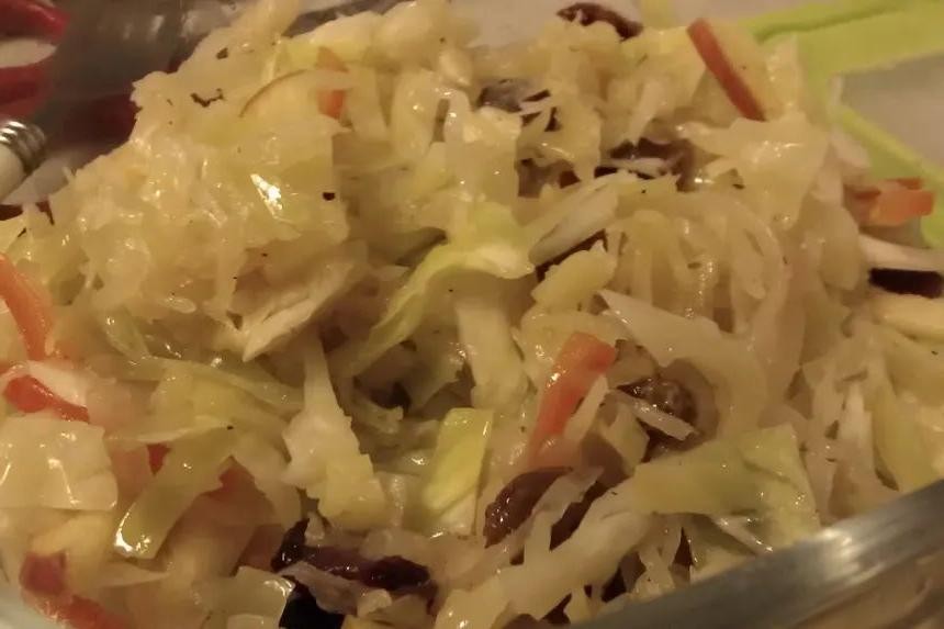 Tangy Sauerkraut and Apple Slaw