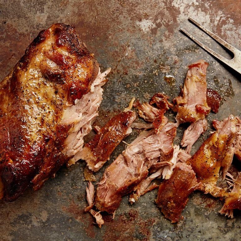 Tangy Smoked Pork Shoulder with Brown Sugar