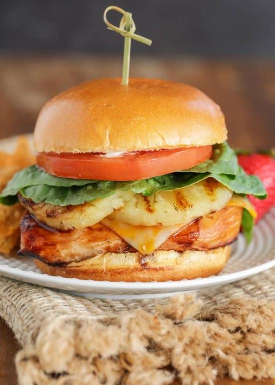 Tangy Teriyaki Pineapple Chicken Burger