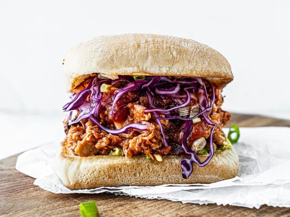Tangy Vegan BBQ Jackfruit Sandwich
