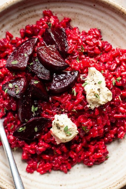 Tatsoi and Beetroot Risotto