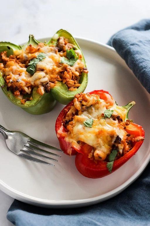 Tempeh Stuffed Bell Peppers