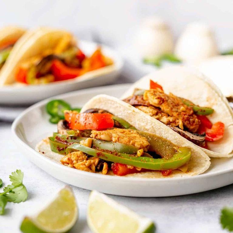 Tempeh and Mushroom Fajitas