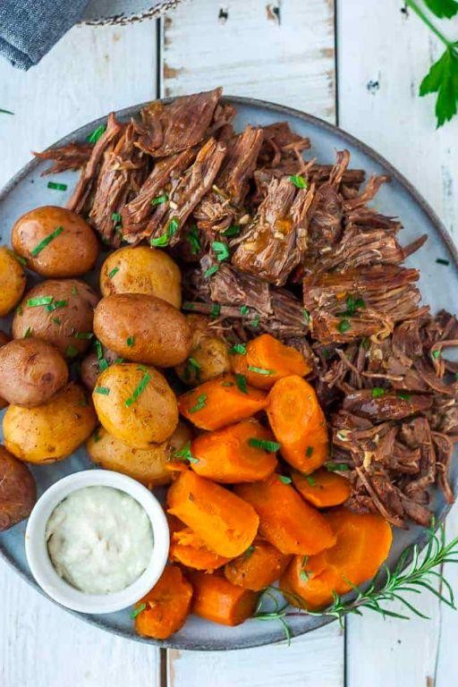 Tender Instant Pot Chuck Roast with Root Vegetables
