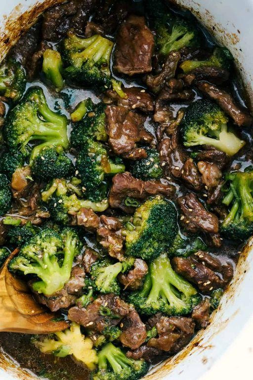 Tender Slow Cooker Beef and Broccoli