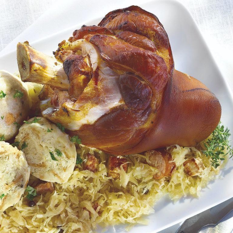 Tender Smoked Ham Hock with Sauerkraut