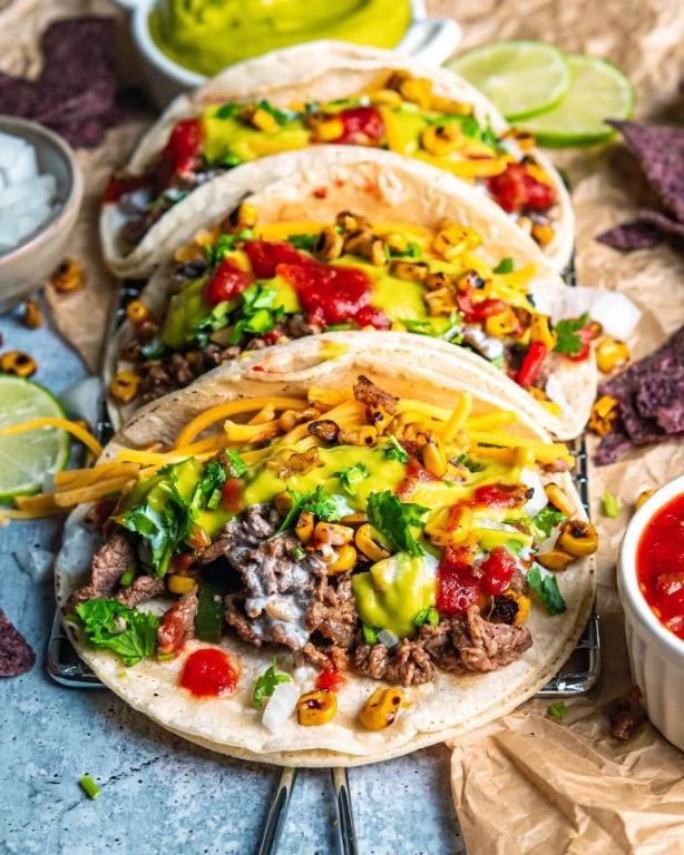 Tenderized Round Steak Tacos with Avocado Salsa