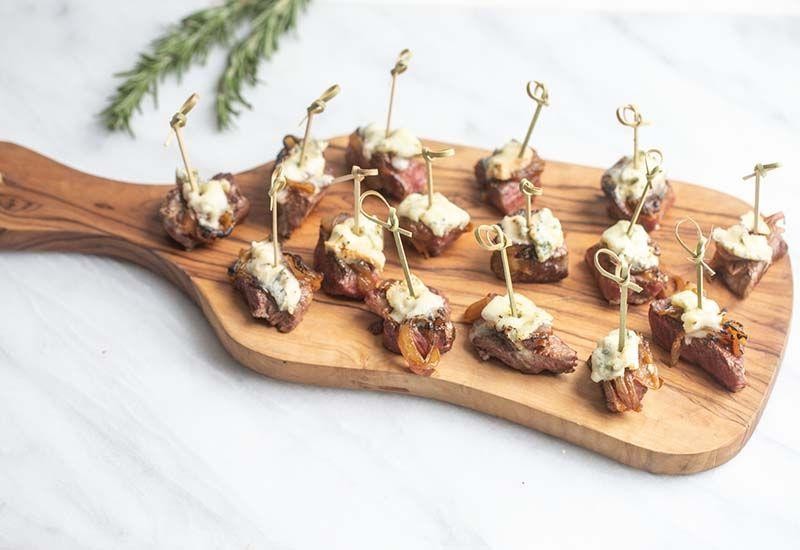 Tenderloin Tips with Blue Cheese and Caramelized Onions