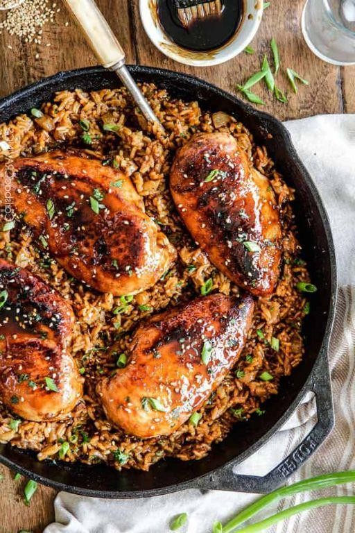 Teriyaki Chicken Legs with Pineapple Fried Rice