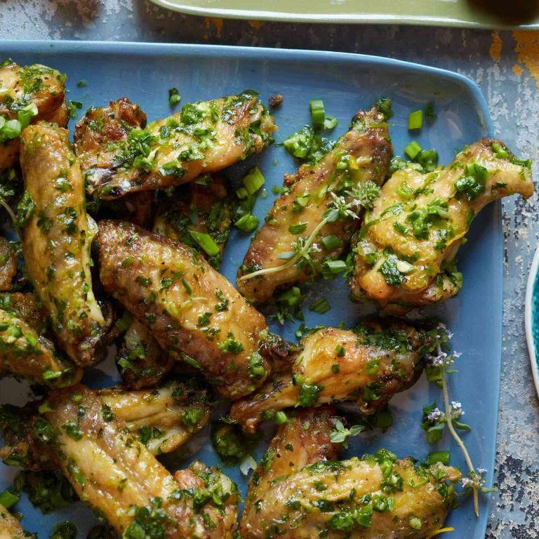 Teriyaki Chicken Wings with Fresh Herbs