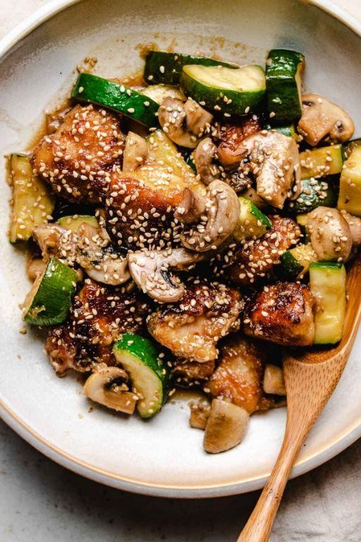 Teriyaki Chicken and Mushroom Stir Fry