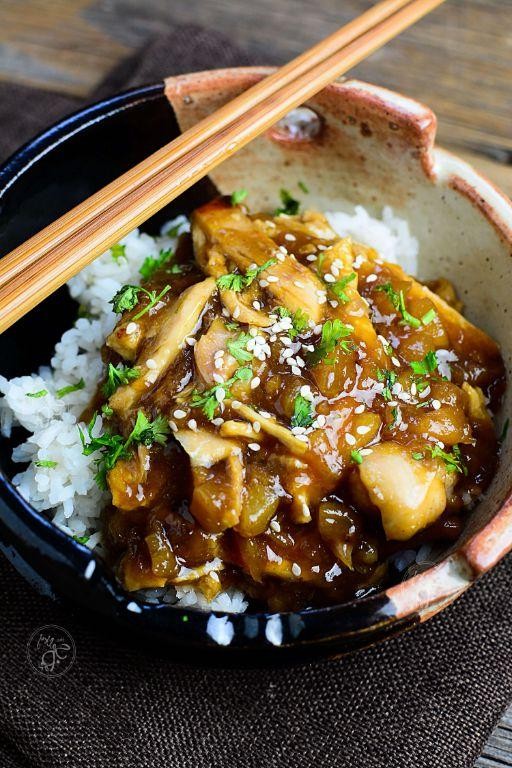 Teriyaki Chicken and Pineapple Slow Cooker Casserole