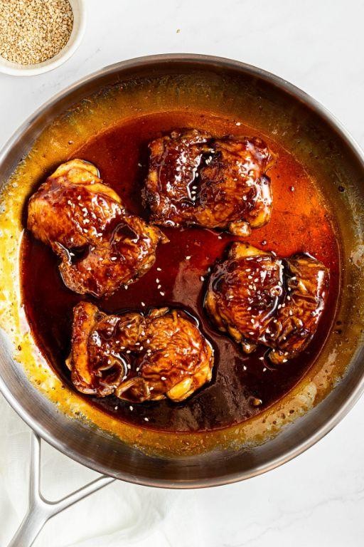 Teriyaki Glazed Air Fryer Roast Chicken