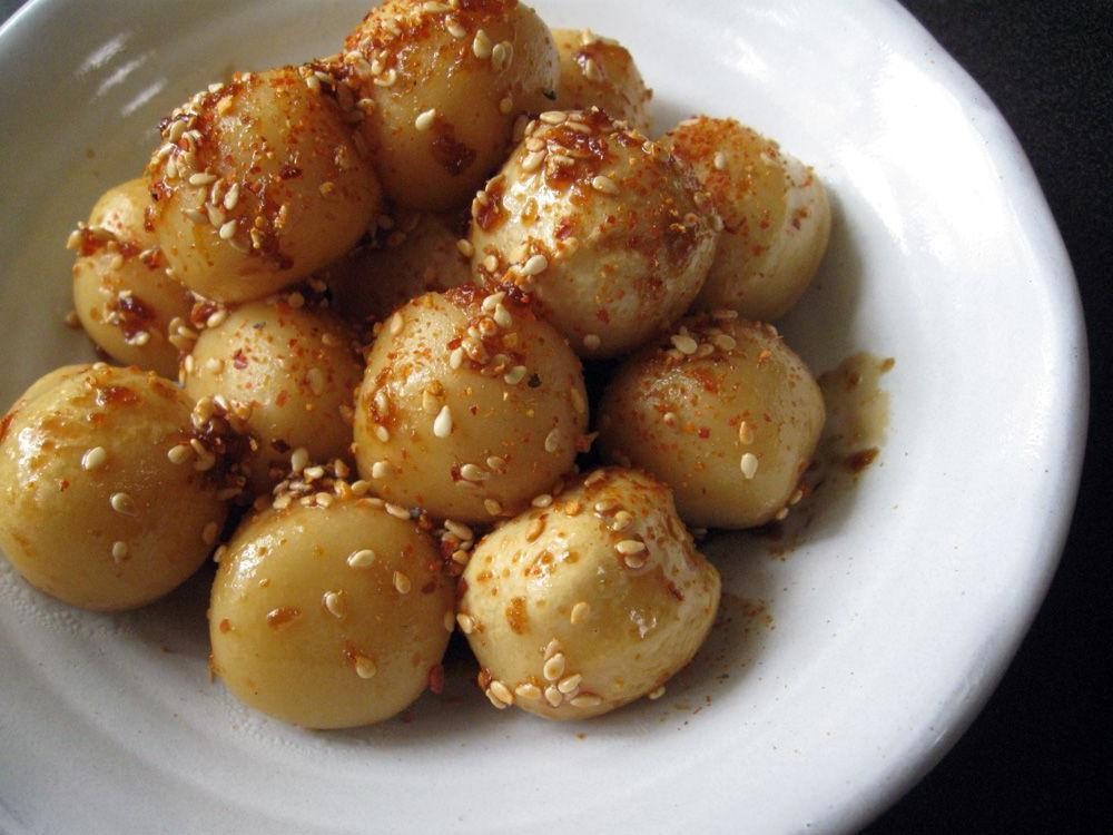 Teriyaki Glazed Fish Balls with Sesame