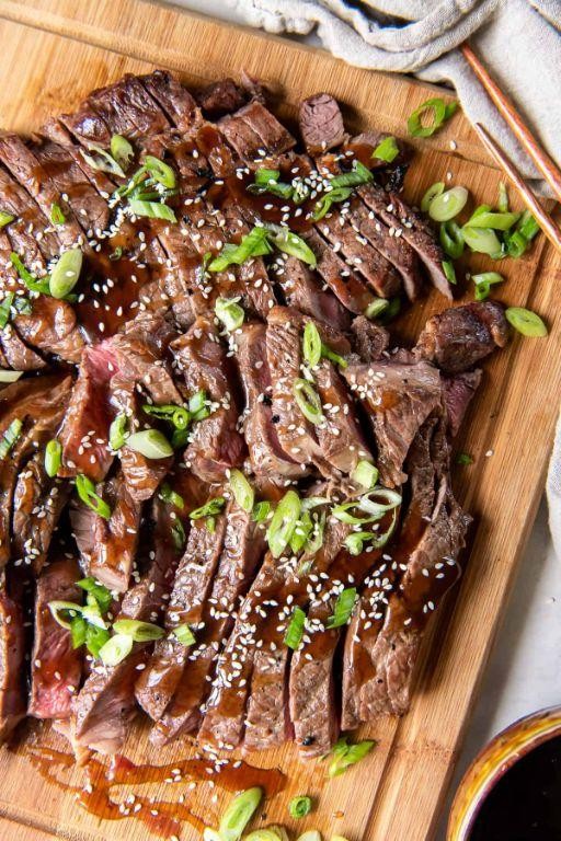 Teriyaki Glazed Tenderloin Tips with Green Onions