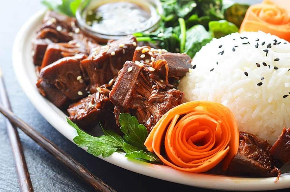 Teriyaki Jackfruit Bowls with Rice