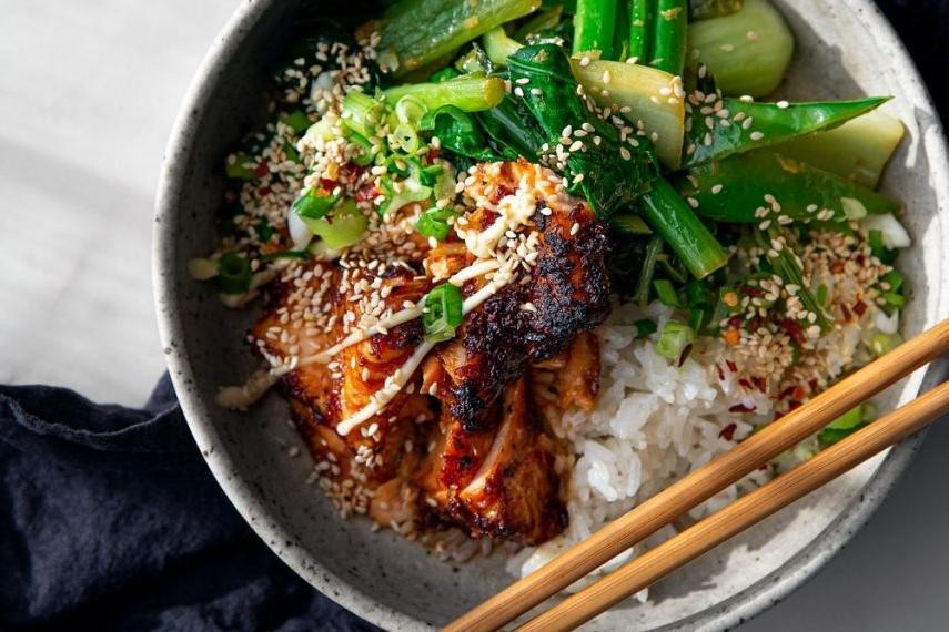 Teriyaki Salmon with Sesame Ginger Rice