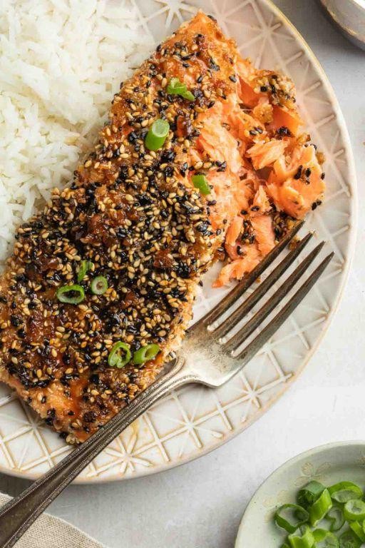 Teriyaki Salmon with Sesame Seeds