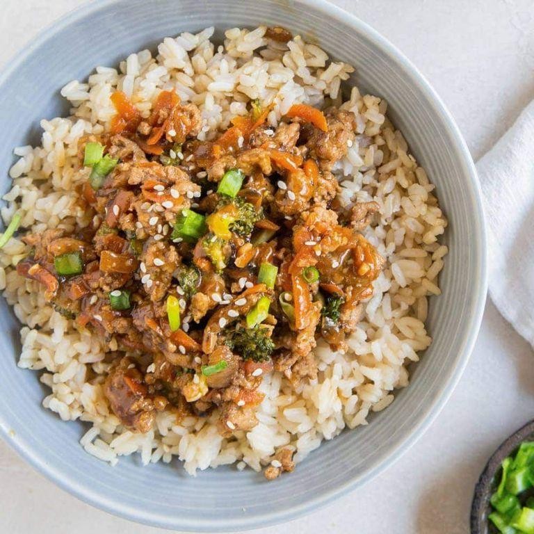 Teriyaki Turkey Rice Bowl
