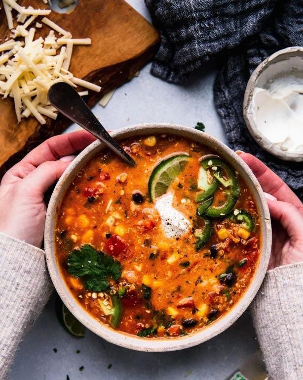 Tex-Mex Creamy Quinoa Taco Soup
