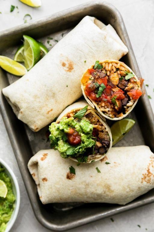 Tex-Mex Fajita Burritos with Peppers and Onions
