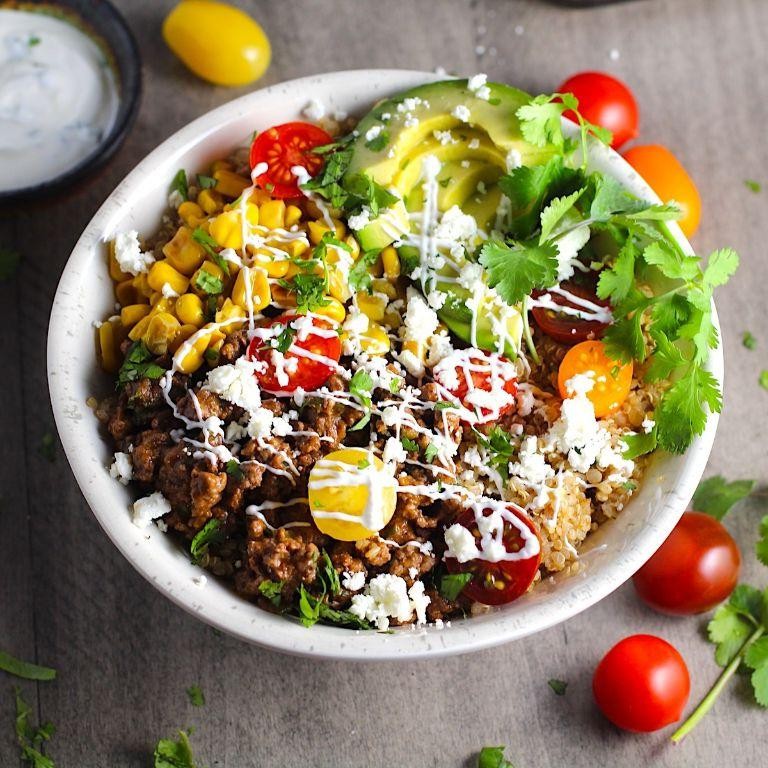 Tex-Mex Ground Beef and Quinoa Salad