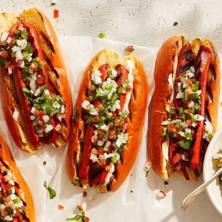 Tex-Mex Hot Dogs with Pico de Gallo